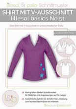 Lade das Bild in den Galerie-Viewer, Sale -50 % Lillesol - Shirt mit V-Ausschnitt basics No.51