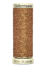 Lade das Bild in den Galerie-Viewer, Gütermann Metalleffekt-Faden 50m kupfer Nr. 0036
