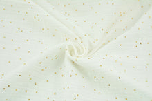 Lade das Bild in den Galerie-Viewer, Musselin Double Gauze creme mit Punkten gold
