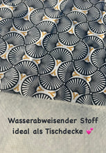 Lade das Bild in den Galerie-Viewer, Wasserabweisender Stoff blau senf Fächer

