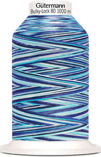 Lade das Bild in den Galerie-Viewer, Gütermann Bulky-Lock 80 1000m Multicolor blau Nr. 9957
