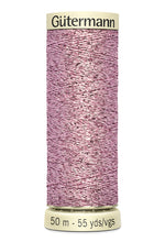 Lade das Bild in den Galerie-Viewer, Gütermann Metalleffekt-Faden 50m rose Nr. 0624
