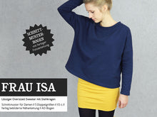 Lade das Bild in den Galerie-Viewer, Schnittreif - Frau Isa - oversized Sweater mit Stehkragen
