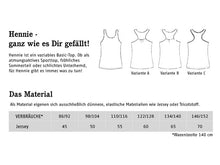 Lade das Bild in den Galerie-Viewer, Schnittreif - Hennie - Mädchentop mit Racerback
