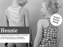 Lade das Bild in den Galerie-Viewer, Schnittreif - Hennie - Mädchentop mit Racerback
