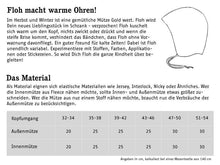Lade das Bild in den Galerie-Viewer, Schnittreif - Floh - kuschelige Wendemütze
