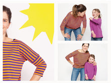 Lade das Bild in den Galerie-Viewer, Schnittreif - Frau KARLA - Sommershirt mit 3/4-Ärmel
